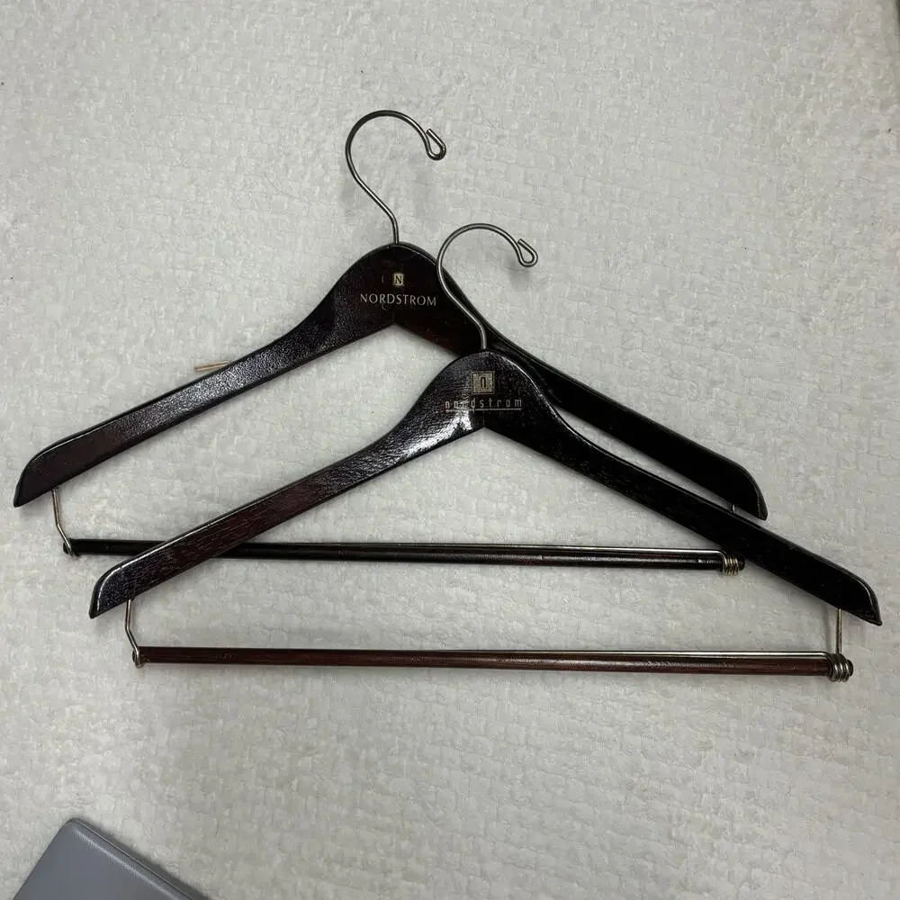 Vintage Nordstrom Wooden Suit Hangers Lot of 5